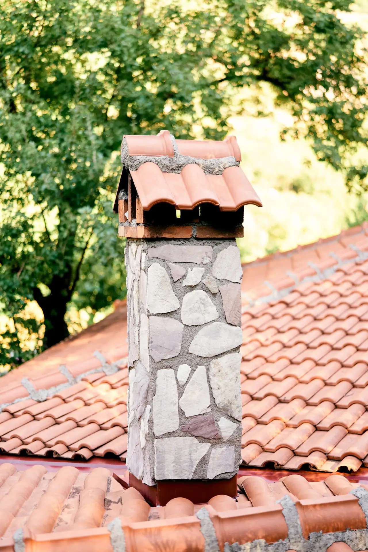 chimney cap fixed for stone chimney